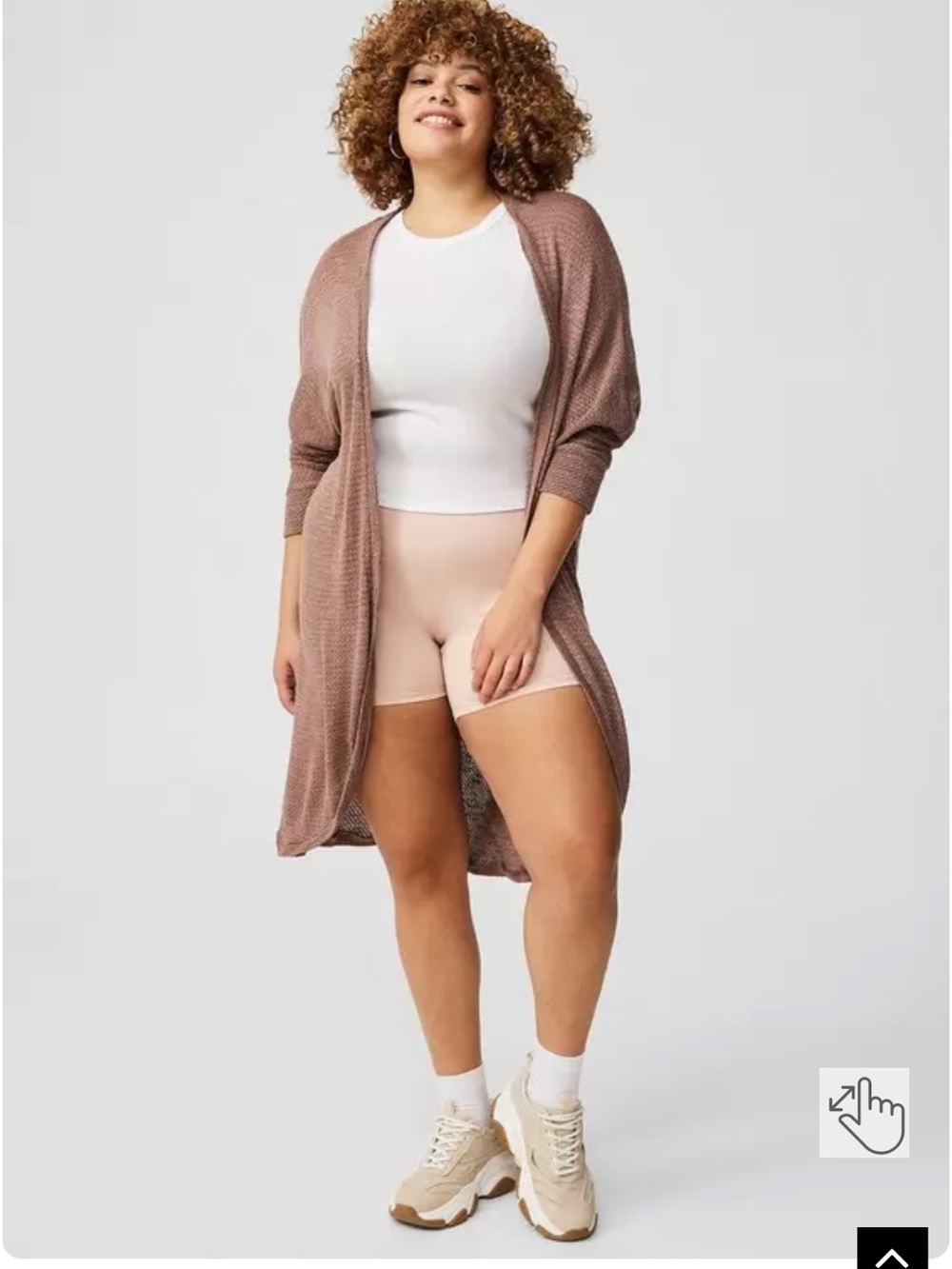 Torrid Taupe Hacci Open Front Cocoon Cardigan- Size 2